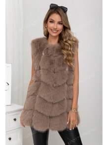 2024 New Arrival Faux Fur Casual Oversized Jacket, Cozy & Warm Outerwear