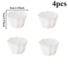 4/8入花形慕斯模具 3D PP 小杯子蛋糕模，不沾甜點烘焙工具，適用於布丁、果凍、馬芬和蛋糕，耐用廚房蛋糕裝飾工具，可重複使用烘焙配件，適合派對、婚禮和特殊場合的創意甜點 - 多色 - 查看 13
