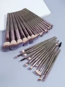 Juego de 30 piezas de brochas de maquillaje profesionales MAANGE, herramientas de maquillaje con cerdas suaves para un fácil transporte, incluye brocha para base, brocha para sombras de ojos, brocha para cejas, brocha para labios, set de brochas, kit de brochas de maquillaje, set de maquillaje completo, set de regalo de maquillaje - Champán - Ver 10