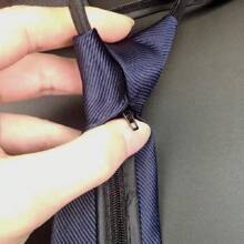 1pc Men's Slouchy No-Tie Zipper Polyester Necktie, Casual Wear And Party Gift Accessory Suitable For Shirts