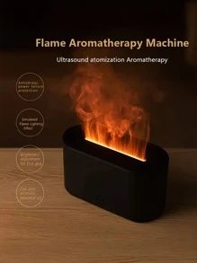 HEEYCEM Fireplace Colorful Flame Diffuser, Aromatherapy Essential Oil Diffuser, 130ml Cool Mist Humidifier, Ultrasonic Fragrance Aromatherapy Diffuser For Home, Bedroom, Timer And Automatic Shut-Off