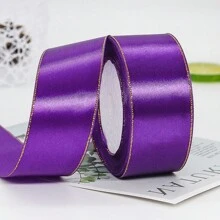 1 Stück 4 cm goldener Satin-Schleifenband, farbiges Schleifenband, Seidenband für Hochzeitstorte Dekoration, Stuhlrückenlehne, Geschenkverpackung, DIY - Verschiedenfarbig - Übersicht 20