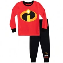 Disney Pyjamas | Snug Fitting Boys' Pyjama Sets | Superhero Long Sleeve Boys Pyjamas - Red - View 1