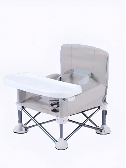 Grey Multifunctional Foldable Lightweight Baby High Chair