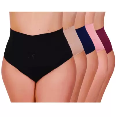 Kit Calcinha Grande Cós Feminina Calça Plus Size Cintura alta segura barriga 48 até 56