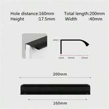 1 Stück Aluminium-Legierung unsichtbare Möbelgriffe seitliche Montage ohne Bohren für Kleiderschrank Schrank Schubladen Knöpfe Möbelbeschlag