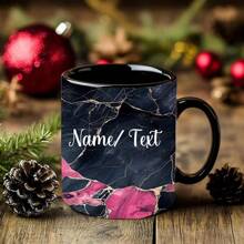 1pc Personalized Watercolor Black Marble Flow Name Ceramic Mug Black All-Wrapped Coffee Mug, Name Mug, Personalized Marble Mug, Custom Marble Mug, Marble Coffee Mug, Gift For Mom, Gift For Her,Multi-Functional, ,Ornamental,Reusable,Exquisite,Stylish,High-Quality,Colorful,Modern,Custom,Personalized,Unique,Ideal Gifts For Him,Ideal Gifts For Her,Boyfriend,Dad,Girlfriend,Mom,Family,Friends,Tea Room,Home,Garden,Office,For Anniversaries,For Valentine's Day,For Mother's Day,For Birthdays,For Father's Day,For Graduation,For Weddings,For Housewarming