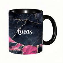 1pc Personalized Watercolor Black Marble Flow Name Ceramic Mug Black All-Wrapped Coffee Mug, Name Mug, Personalized Marble Mug, Custom Marble Mug, Marble Coffee Mug, Gift For Mom, Gift For Her,Multi-Functional, ,Ornamental,Reusable,Exquisite,Stylish,High-Quality,Colorful,Modern,Custom,Personalized,Unique,Ideal Gifts For Him,Ideal Gifts For Her,Boyfriend,Dad,Girlfriend,Mom,Family,Friends,Tea Room,Home,Garden,Office,For Anniversaries,For Valentine's Day,For Mother's Day,For Birthdays,For Father's Day,For Graduation,For Weddings,For Housewarming