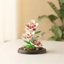Eine Vielzahl von ABS Desktop Blumen Dekorationen Modell Bausätze, DIY Topfpflanzen, Geschenke für Freunde, Bildungsbausteine. Geschenke zum Schulbeginn, Eltern-Kind-Interaktion, Bürozeit. Geeignet für Tisch-, Raum- und Fensterbankdekoration, etc. Halloween/Weihnachten, stressabbauendes Spielzeug