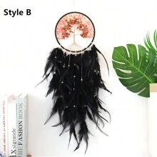 1pc Crystal Stone Life Tree Dream Catcher Wind Chime, Handmade Woven Crafts, Nordic Ins Decor Wall Hanging Room Decor Bedroom Decor Home Decor Wall Decor