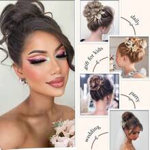 Synthetic Claw Clip Messy Hair Bun Hair Piece Wavy Curly Hair Bun Clip In Claw Chignon Ponytail Hairpieces Synthetic Tousled Updo Hair Extensions Scrunchie Hairpiece For Women
