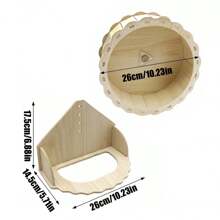 Wooden Hamster Wheels For Small Pets Silent Hamster Exercise Wheel Spinner Wheel For Gerbils, Guinea Pigs, Dwarf, Hamster (15cm/19cm/21cm/23cm/26cm) - Multicolor - View 10