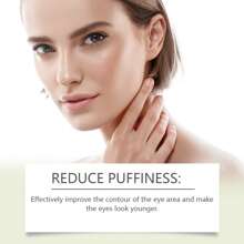 Hoygi 眼霜、眼部精华、眼部按摩器、眼部护理、胶原蛋白眼部精华滚轮、淡化细纹和皱纹、保湿、减少黑眼圈和浮肿眼部按摩护理 - 米色 - 查看 4