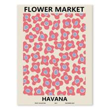 1 件植物花卉市场墙壁艺术装饰彩色春花帆布画抽象客厅房间海报家居装饰无框 - 彩色 - 查看 34