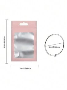 50pcs Self-Sealing Bags And 1pc Metal Round Ring DIY Diamond Painting Accessories, Colored Plastic Thin Film Self-Seal Bags For 5D DIY Artificial Diamond Painting Tools, Self-Adhesive Bags For Mosaic Cross Stitch Small Accessories, Beads Stringing Diamond Glue Stone Storage Seal Bags, Reusable Aluminum Foil Pouches For Crafts