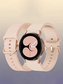 20mm Outdoor Sports Silicone Watch Band, Compatible With Samsung Galaxy Watch 7 FE 6 5 4 40mm 44mm, Watch 5 Pro 45 44mm, Watch 6 43mm, Watch 4 Classic 46mm, Waterproof Sweatproof Light Pink For Women - Baby Pink - View 4