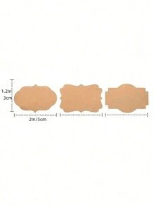 kumozawa 300pcs/Roll Solid Color Kraft Paper Label Sticker, Simple Multi-Purpose Writable Label Sticker For Student, School, Office Back To School
