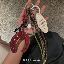 Anchor Red Horseshoe Shaped, Fashionable Bag Charm, Handcrafted Rope, Mini Golf Club, Couples Keychain, Car Keychain, Holiday Gift