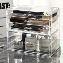 Lipstick Storage Box Acrylic Drawer Type Multi-Layer Eyeshadow Palette Lip Gloss Organizer Cosmetic Desk Organizer,For Holiday Beach, Bathroom Collection, Bedroom Collection, Large Capacity