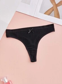 Losowy kolor 5 sztuk seksowna bielizna drukowana słodkie stringi kokarda damskie majtki truskawka stringi prążkowane spodnie dla kobiet w paski T-back elastyczna oddychająca wygodna bielizna