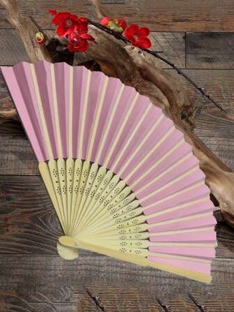 1Pc/2pcs/3pcs Hollow Out Wooden Fan Plain Foldable Paper Cover Fan DIY Bamboo Portable Summer Accessory, Hand Fan Folding Folding Hand Fan Wedding Personalized Fsahion Fans Party Decor, Art Craft Home Ornaments Gifts Wedding Gifts For Guests, Birthday Party Decorative Fans, Mother's Day Spring Easter Gift, Party Performance Photo Props, For Home Room Living Room Office Decor (Random Number Of Fan Skeleton Roots)
