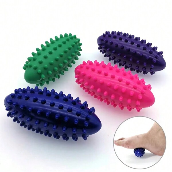 PVC Fußmassage Ball Stacheliger Entlaster Igel Ball Faszien Entspannung Massagegerät Plantarfaszie Triggerpunkt Shiatsu Erleichterung Fitness Zubehör, Sport, Fitnessstudio, Heimübung, Massagegerät, Massage