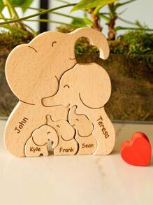 Personalized Elephant Family Name Puzzle - Mother's Day Gift - Family Christmas Gift - Customized Family Puzzle - For Family Of Four - Wife Christmas Gift - Style 1 - View 8