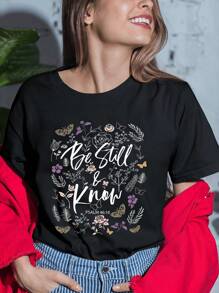 200g T-Shirt / 1pcs T-Shirt / 100% Polyester Fashion Women's Creative Painting Print Short-Sleeved T-Shirt