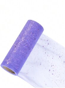 1 件闪光亮片薄纱卷 15 厘米 * 10 码薄纱卷轴芭蕾舞裙欧根纱激光 DIY 装饰网带适用于婚礼装饰生日派对用品、花环、楼梯装饰网带