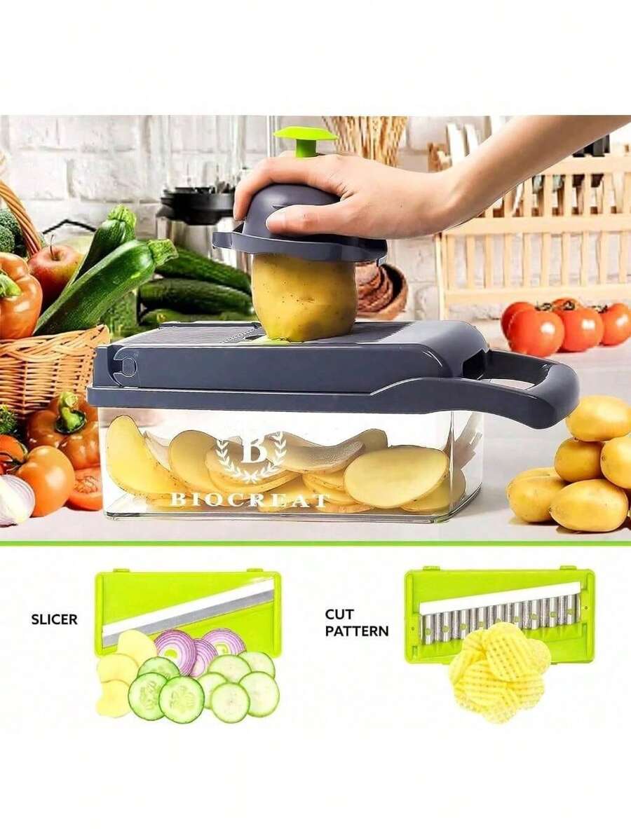Multifunctional Vegetable/Fruit/Vegetable Slicer Cutter - 彩色 - 查看 1