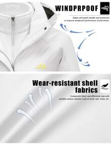 KEFITEVD Women's 3-In-1 Winter Coats Snow Ski Jacket Waterproof Windproof Fleece Lined Winter Jacket Parka Ski Outfits - Pure White - View 6