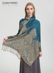 1pc Retro Artistic Floral Versatile Scarf - Ha Qing - View 1