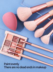 16件套高品质化妆刷套装 - 12支粉底刷、腮红刷、高光刷、遮瑕刷 + 2个化妆海绵粉扑 + 2个干湿两用美妆蛋，化妆刷套装，化妆刷套装，化妆刷套装，全套化妆刷，化妆刷套装，化妆刷礼盒 - 彩色 - 查看 4