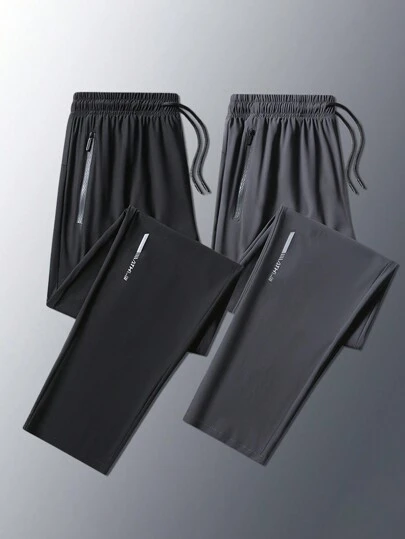 Pantaloni bărbătești unici, lungime 3/4, cu buzunar înclinat și șnur în talie, toamnă