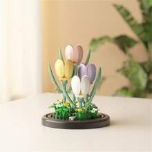 Eine Vielzahl von ABS Desktop Blumen Dekorationen Modell Bausätze, DIY Topfpflanzen, Geschenke für Freunde, Bildungsbausteine. Geschenke zum Schulbeginn, Eltern-Kind-Interaktion, Bürozeit. Geeignet für Tisch-, Raum- und Fensterbankdekoration, etc. Halloween/Weihnachten, stressabbauendes Spielzeug
