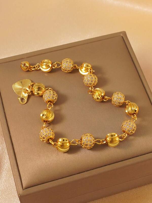 1 pieza Pulsera glamorosa de mujer con cristal de circonita, joyería con flor brillante de Dubai, marca de joyas africana y de diseñador de Hawái, otoño/invierno