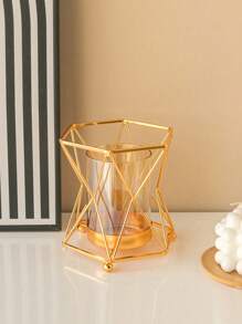 豪华铁艺花瓶，创意家居装饰，客厅，餐厅，浪漫烛光晚餐道具，水培花瓶办公桌装饰，节日气氛装饰拉玛装饰拉玛，婚礼装饰，中心装饰，桌面装饰，派对 - 金色 - 查看 7