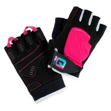 IQ Mens Mill II Logo Fingerless Gloves (Black/Pink Yarrow/White) - 60% Amara/20% Nylon/10% Polyester/10% Neoprene - Black - View 3