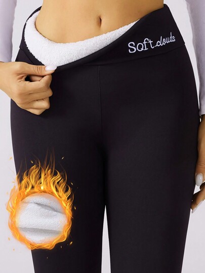 Leggings thermiques à taille haute pour femmes, coupe skinny, chauds, pour l'automne/l'hiver