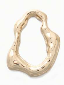 1pc Asymmetrical Metal Custom Designed Large Hijab Scarf Clip Holder Women Brooch - Multicolor - View 12