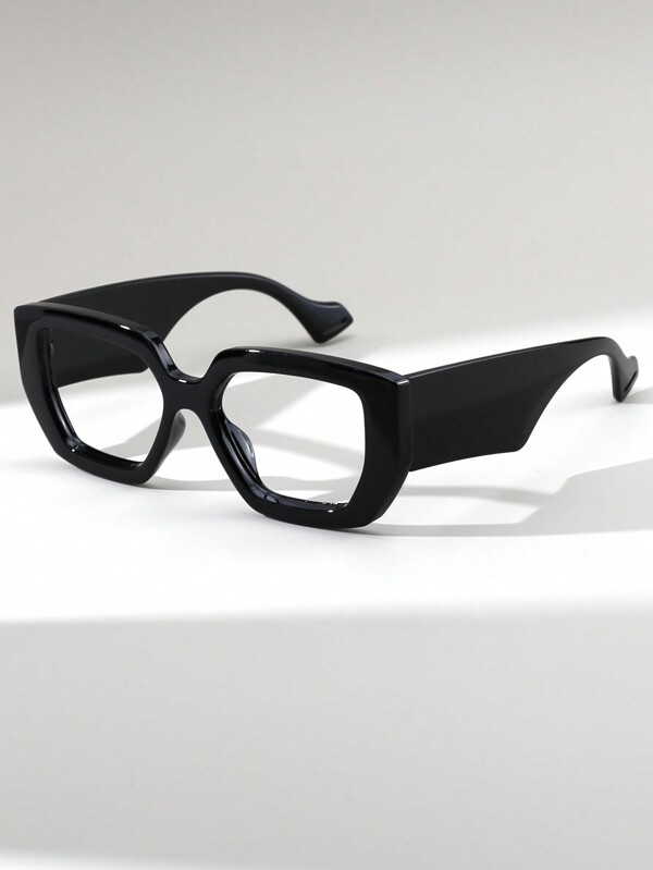 1pc Women's Vintage Leopard Print Square Non-Prescription Glasses, Suitable For Daily Accessory, Shopping, Photography