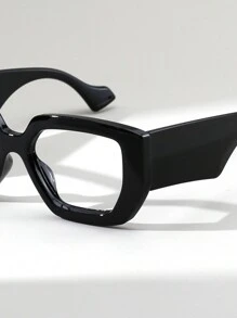 1 pièce Lunettes carrées vintage imprimé léopard pour femmes, sans ordonnance, convient comme accessoire quotidien, pour le shopping, la photographie