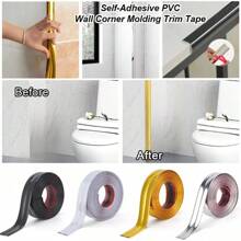 1 pieza Cinta decorativa autoadhesiva de 9.8 pies para protección de esquinas de pared, espejos y muebles - Tira autoadhesiva para decoración de bordes y esquinas en el hogar