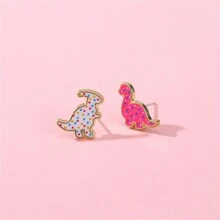 Aretes de dinosaurios lindos, pendientes con esmalte, joyería diaria, regalo para amigos, refinamiento de moda