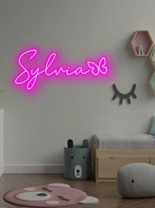 1 sztuka, niestandardowy neonowy znak LED dla dzieci - 9 stylów wzorów do wyboru, prezenty dla dziewcząt i chłopców, spersonalizowana dekoracja pokoju, prezenty neonowe, kolorowe neonowe znaki 3D, niestandardowe neonowe znaki, stylowe prezenty świąteczne, nowoczesne, kolorowe, kawaii, urocze, słodkie, swobodne, niestandardowe, spersonalizowane, wyjątkowe, dostosowane, syn, córka, na dzień dziecka, sypialnia, salon powrót do szkoły