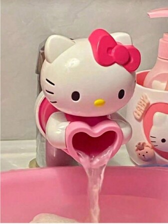 Sanrio 1pc Hello Kitty Faucet Extender Splash Proof Bathroom Kitchen Faucet Decorator Tool Home Bathroom Decor Fall Decor Back To School