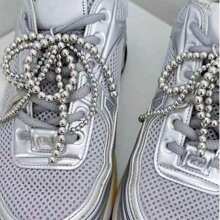 2pcs/Set Silver Pearl & Butterfly Detachable Shoe Clips, Multipurpose Decorative Accessory For Heels & Sneakers - Silver - View 3