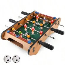 Foosball Game Table 2-In-1 Two-Player Competition With Football Ice Hockey Wooden Board Game Toys - Multicolor - View 15