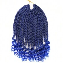 10 Inch Synthetic Box Braids Curly Ends Crochet Hair Short Box Braids Hair Extensions For Women Daily Use 15 Strands/Pack