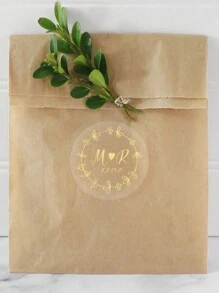 54/108/270/540 件个性化透明标签，带金箔细节，适用于婚礼和特殊活动，粘性时尚，可爱，色彩鲜艳，定制，个性化，独特，适合送给朋友、儿子、女儿、在校学生、工人、儿童学校、家庭、办公室的理想礼物